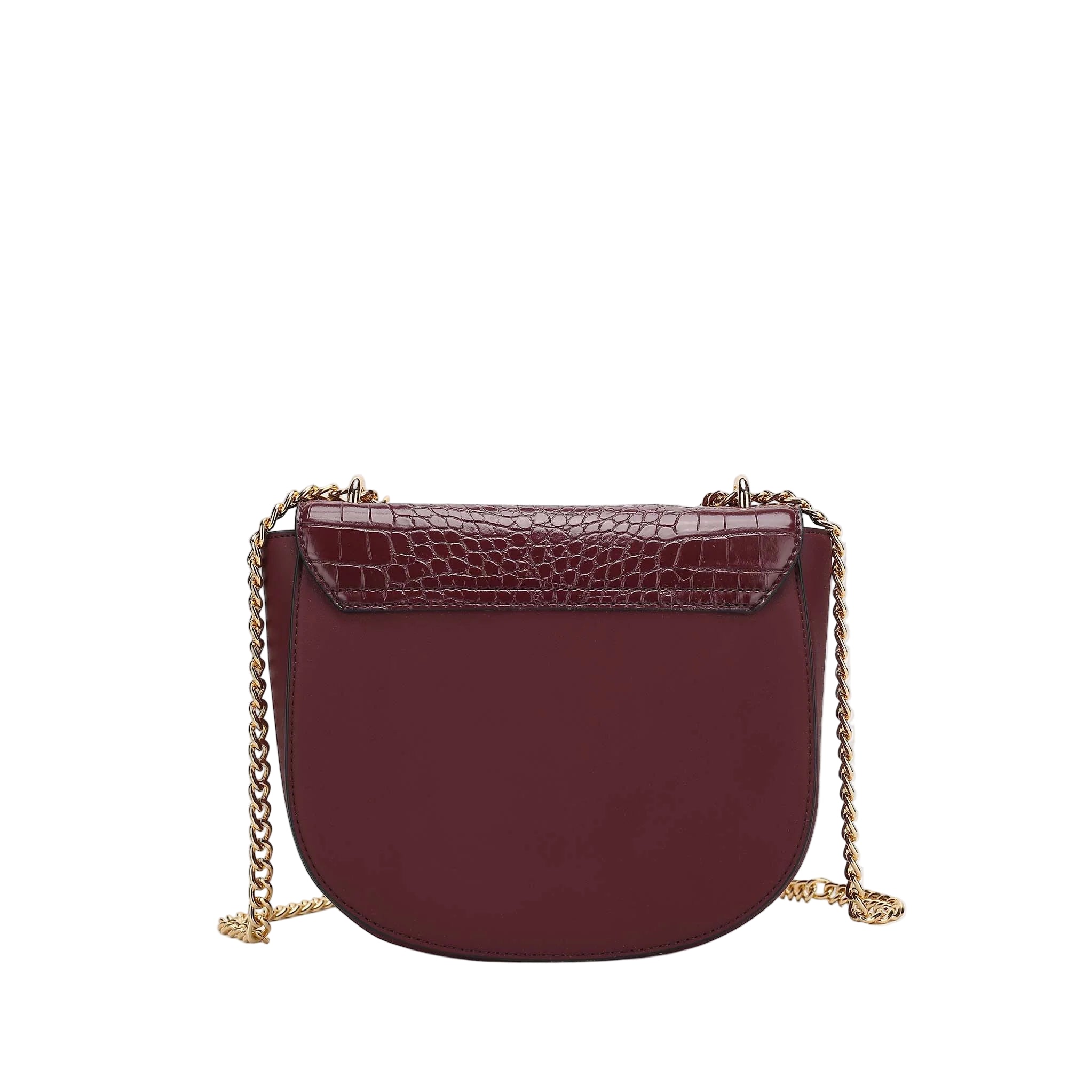Croc-Embossed Small Shoulder Bag