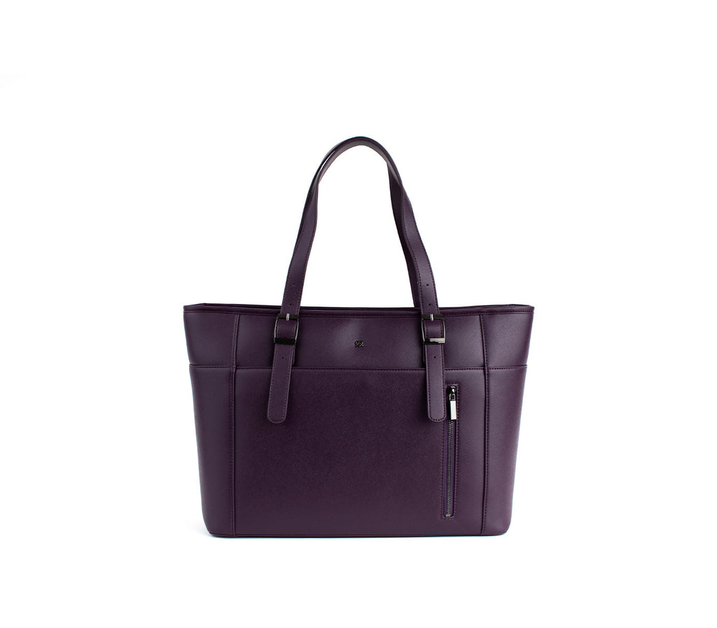 Purple Vegan Leather Laptop Bag