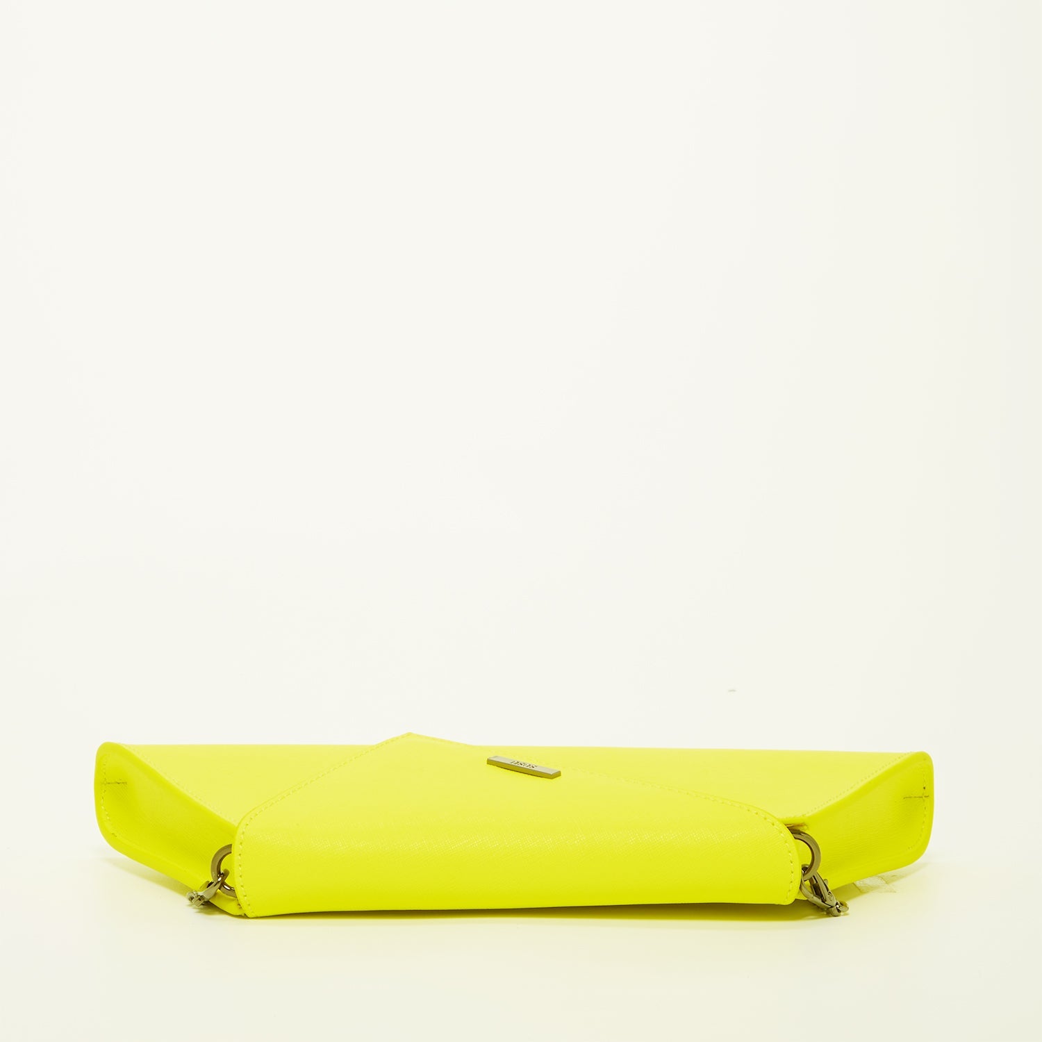 Electric Yellow Leather Clutch Purse