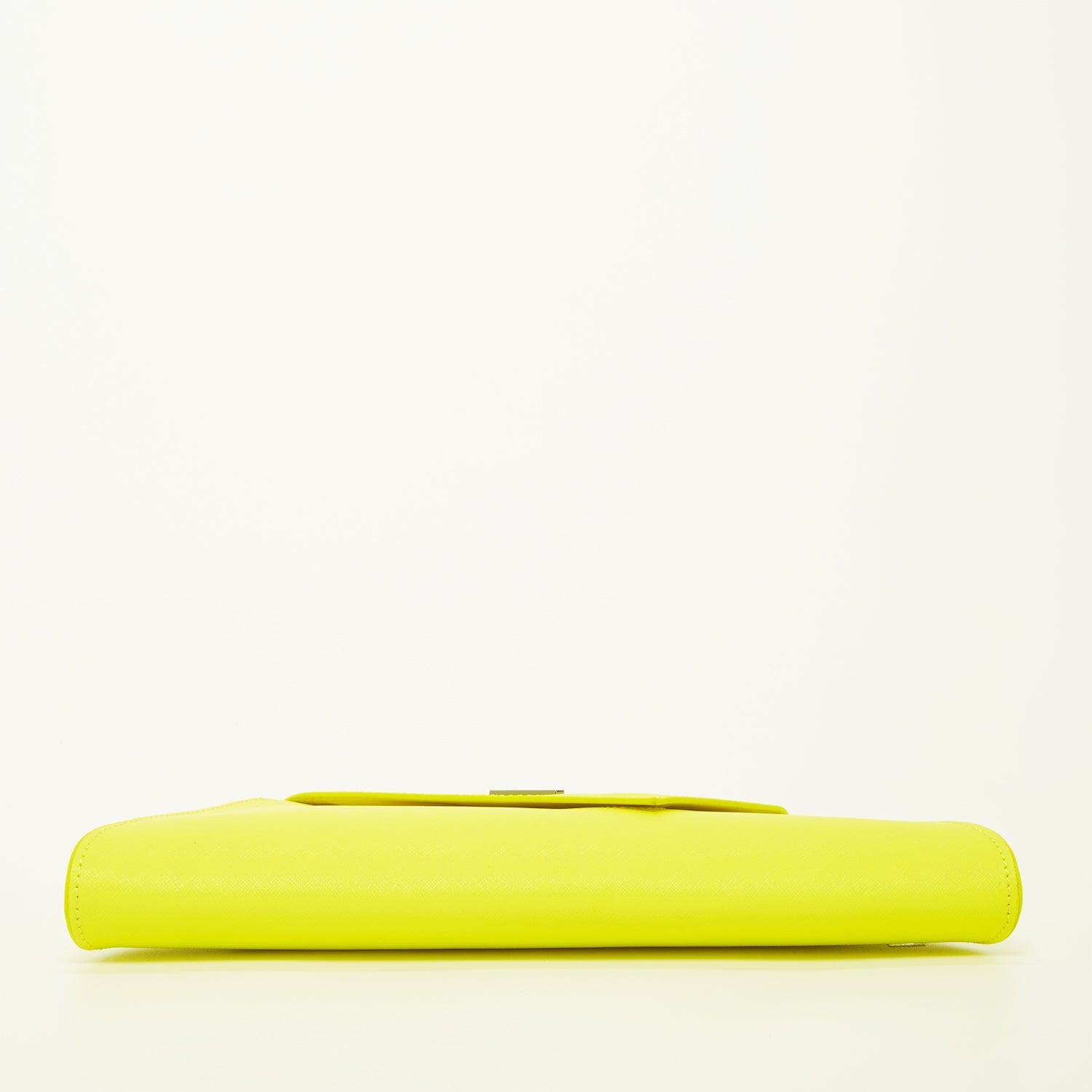 Electric Yellow Leather Clutch Purse