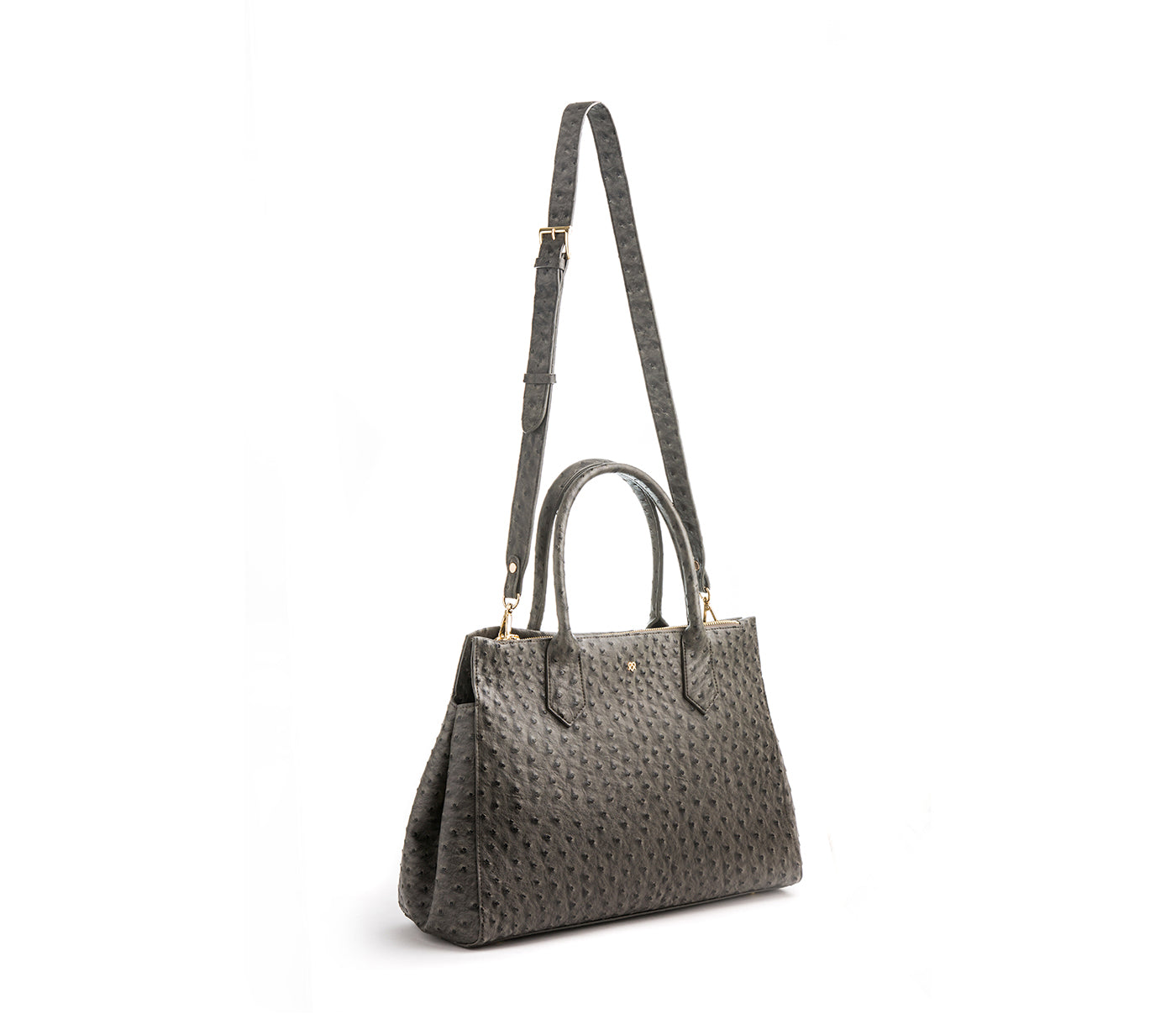 Dark Grey Vegan Satchel