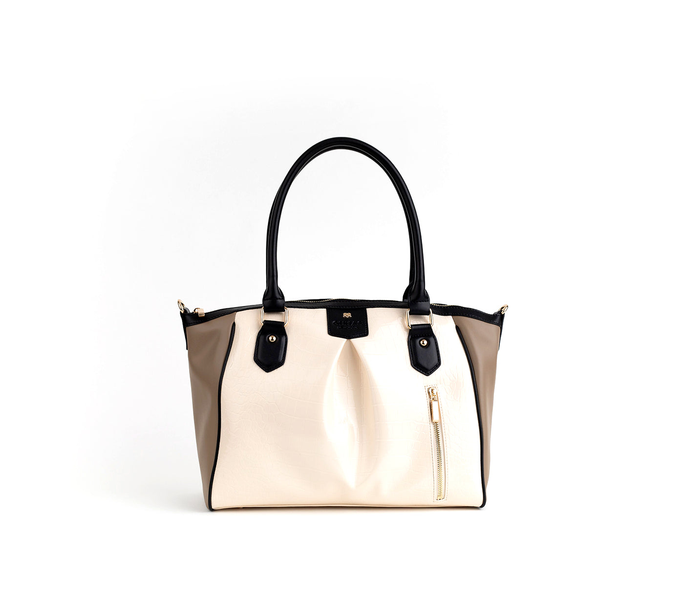 Beige Trio Croc Vegan Bag