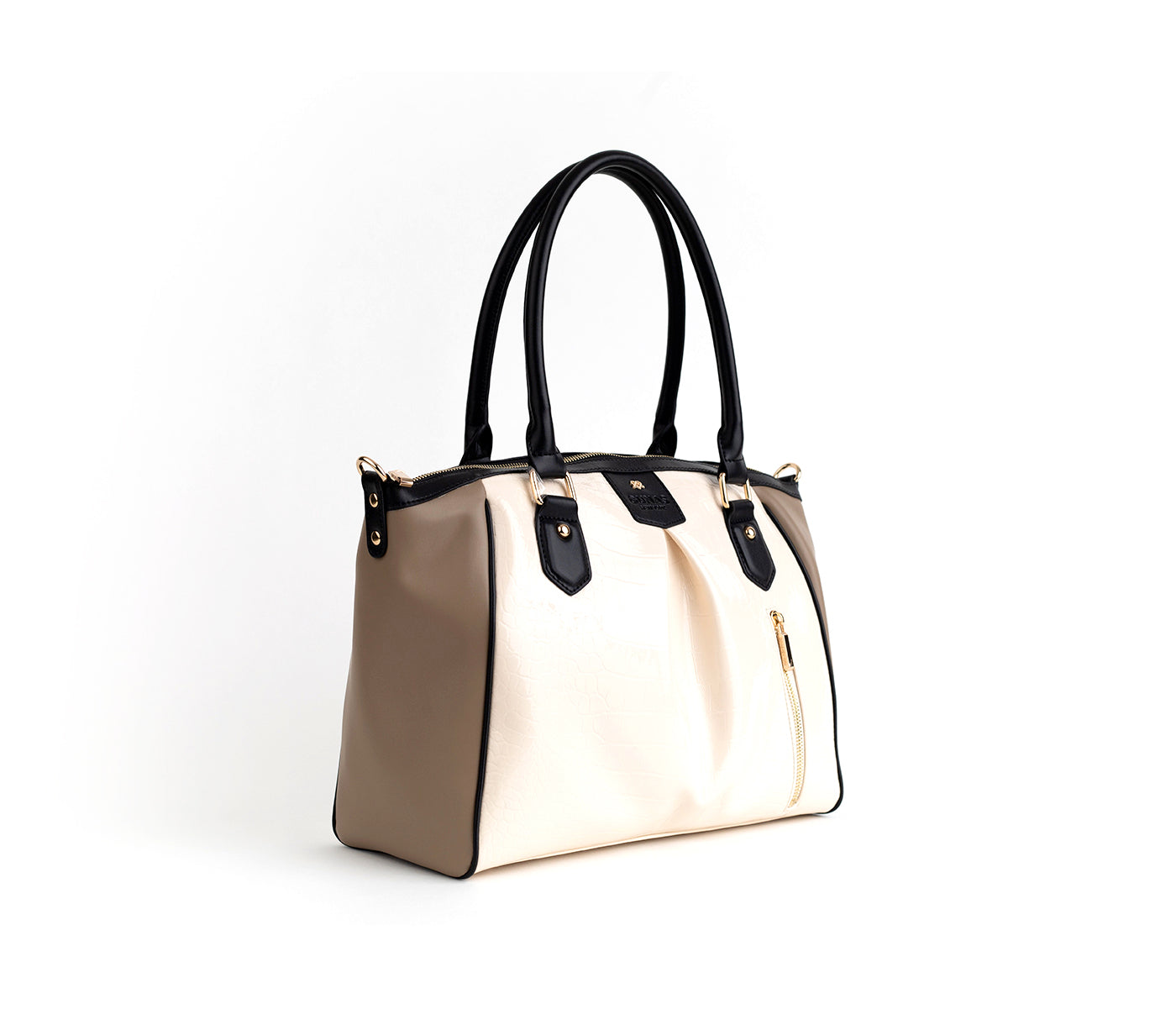Beige Trio Croc Vegan Bag