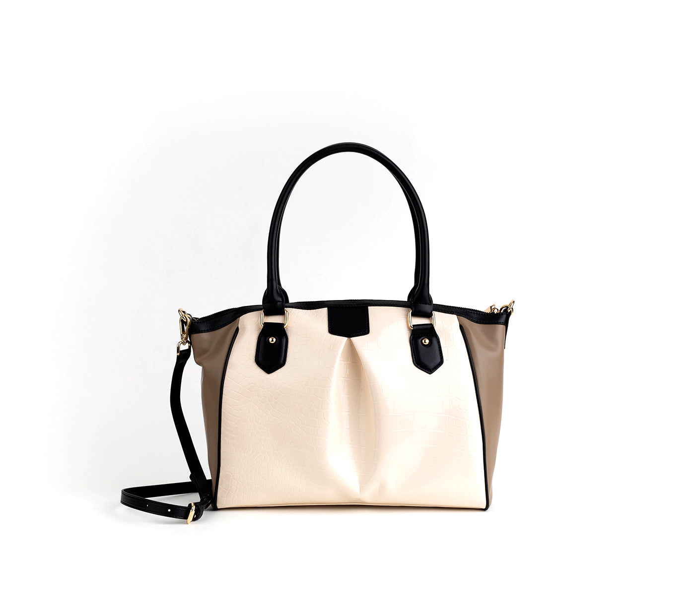 Beige Trio Croc Vegan Bag