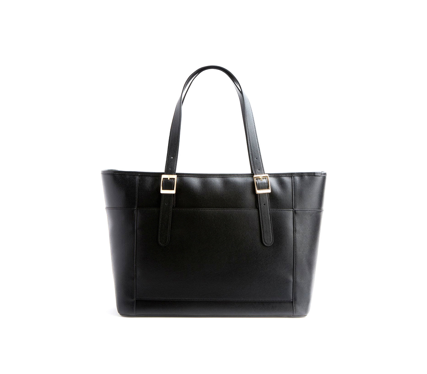 Black Vegan Leather Laptop Bag