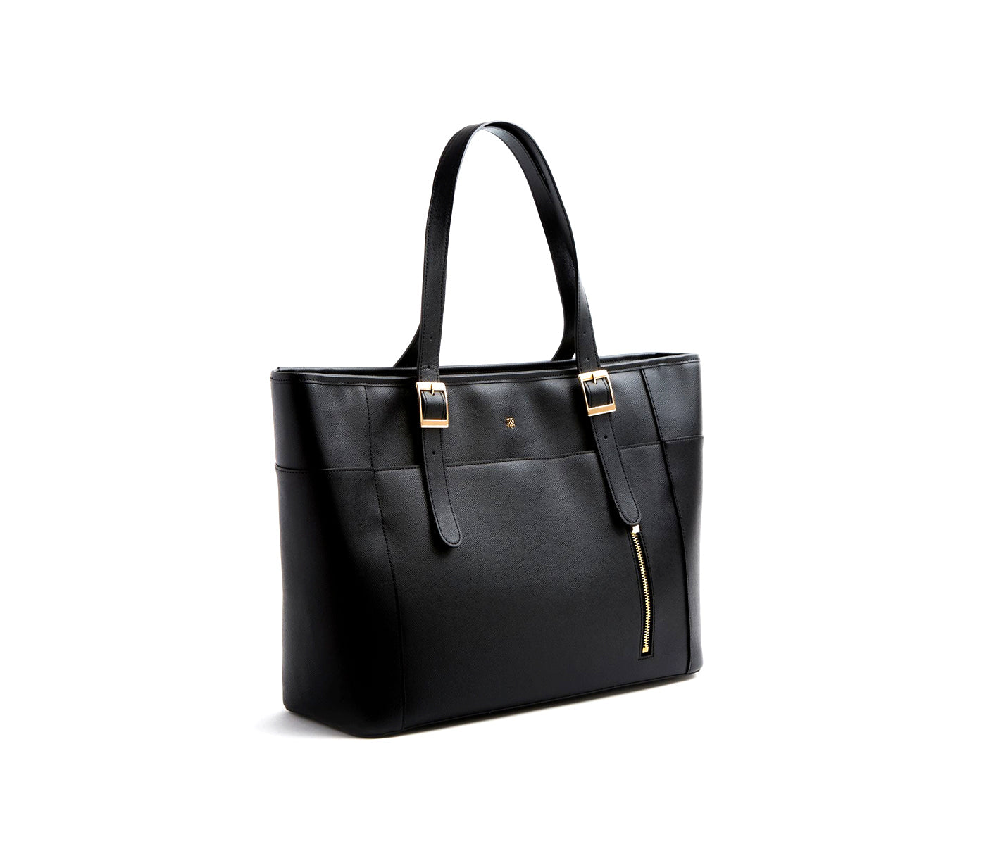Black Vegan Leather Laptop Bag