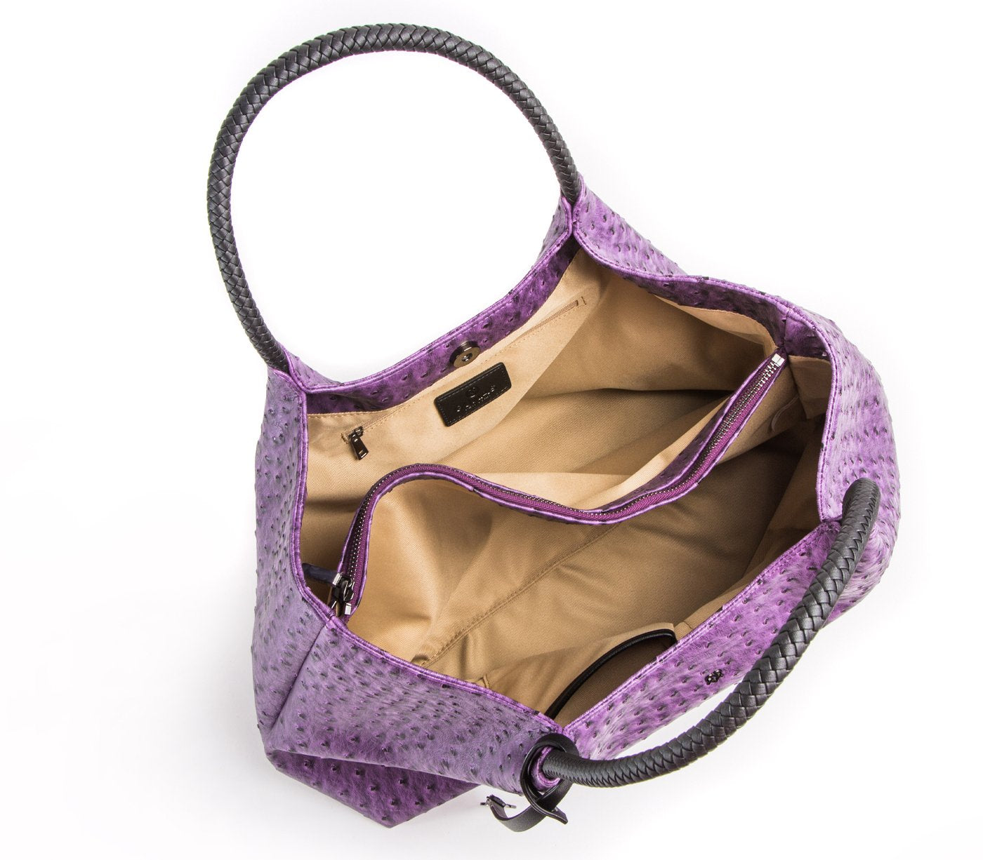 Purple Vegan Leather Shoulder Tote Bag