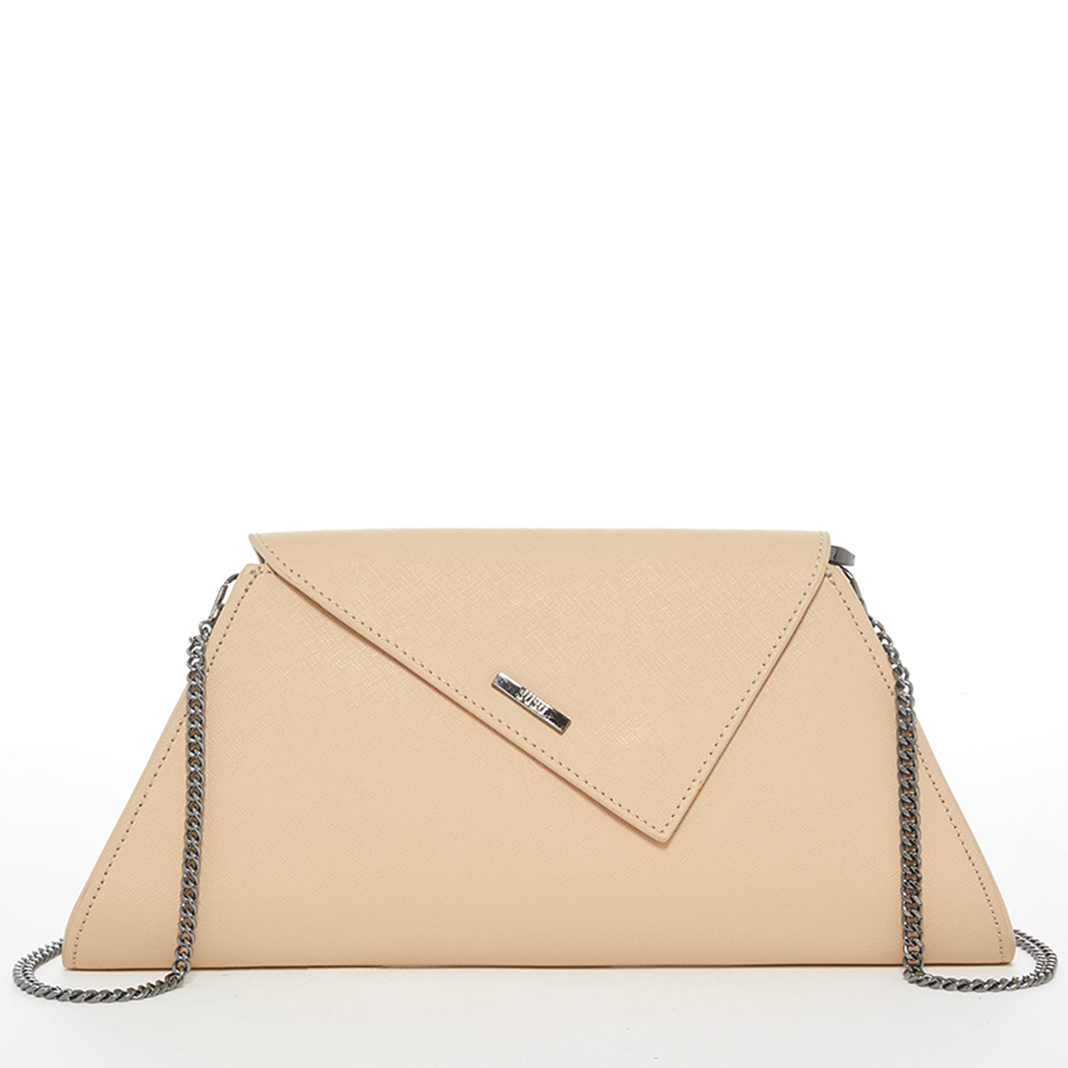Nude Leather Clutch Purse