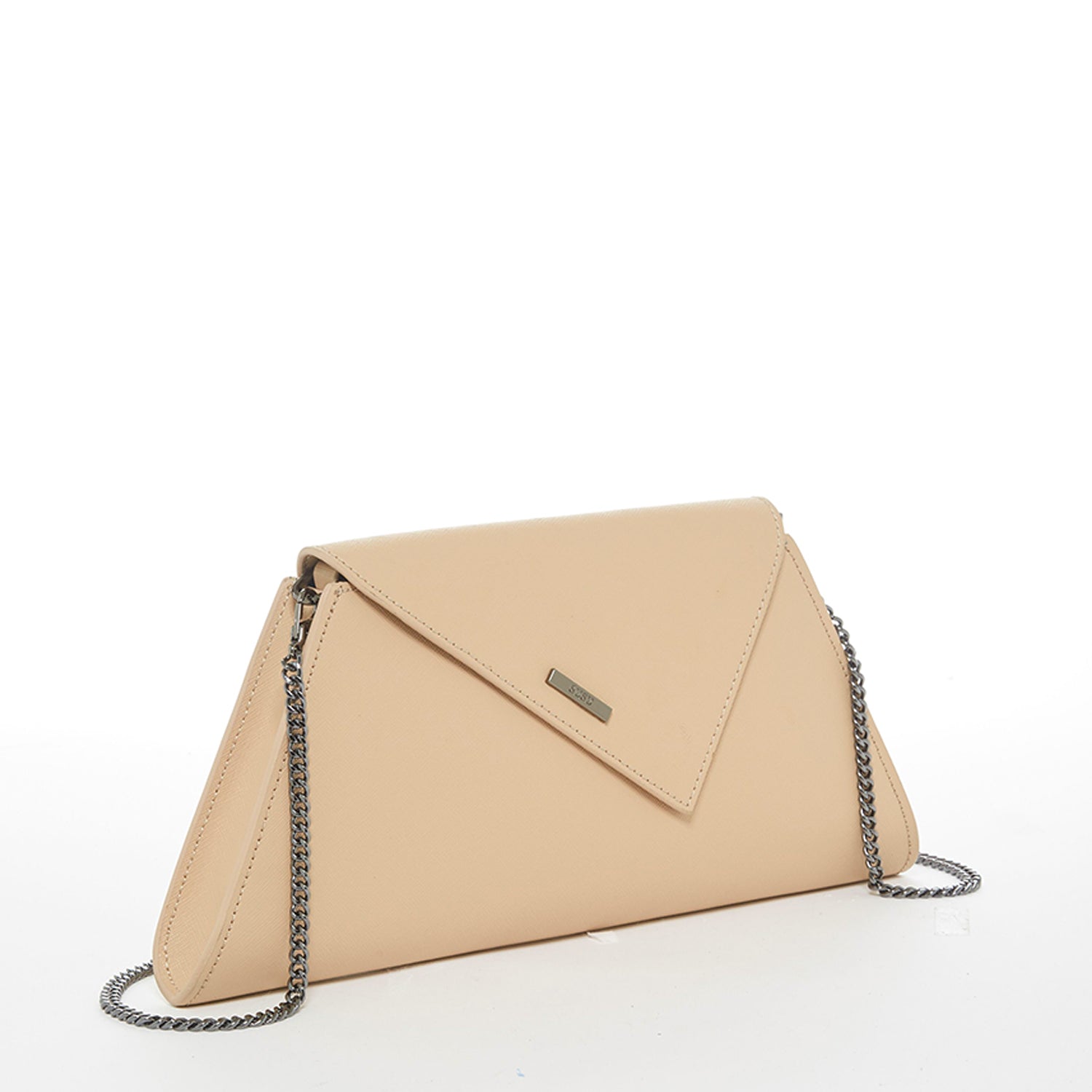 Nude Leather Clutch Purse