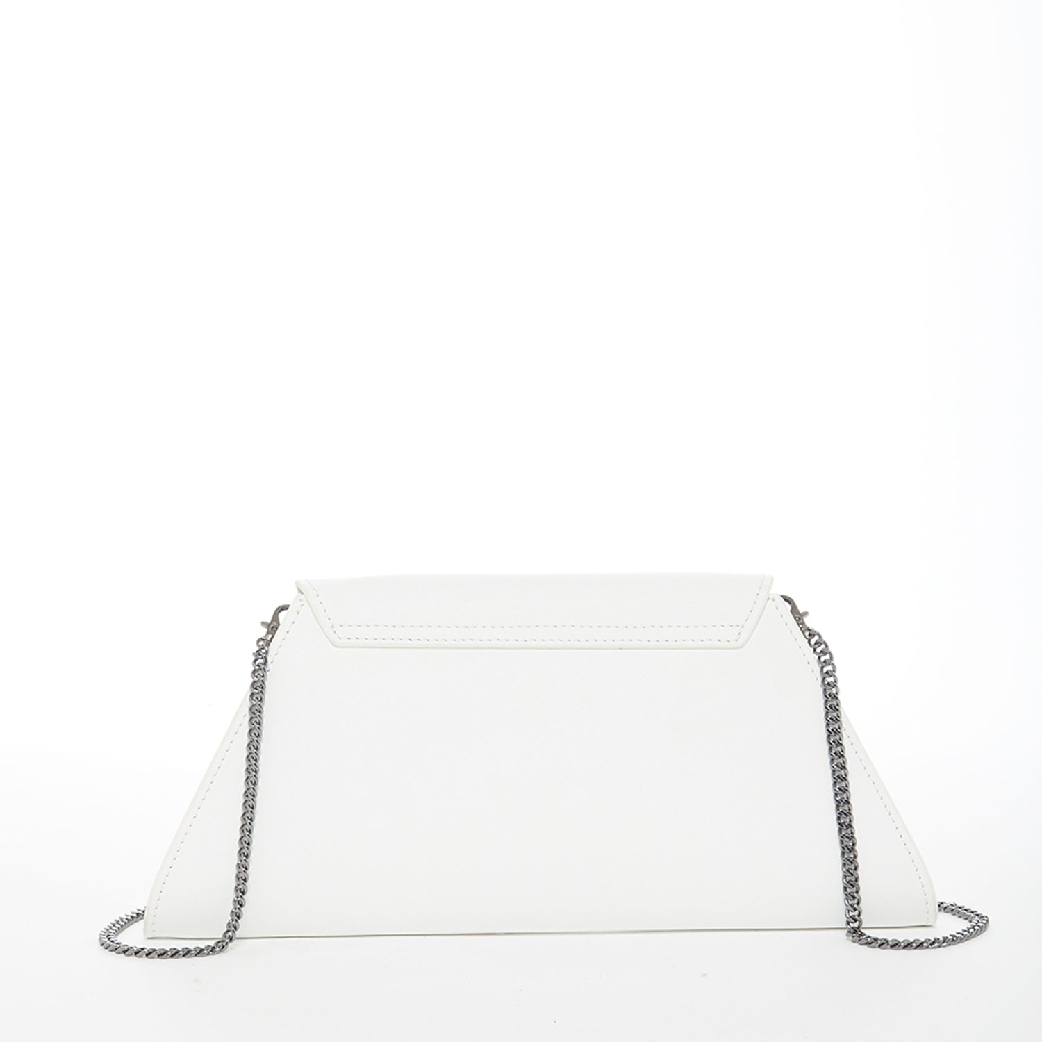 White Leather Clutch Purse