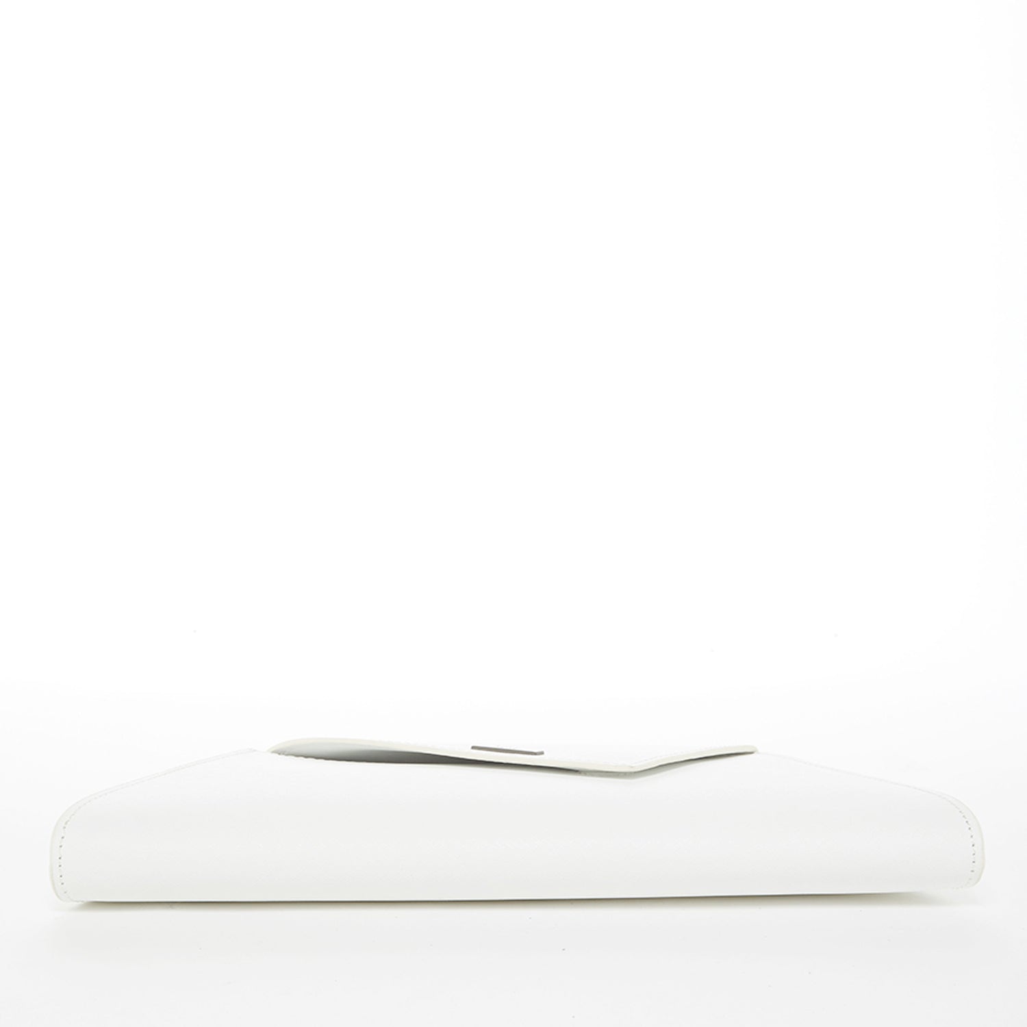 White Leather Clutch Purse