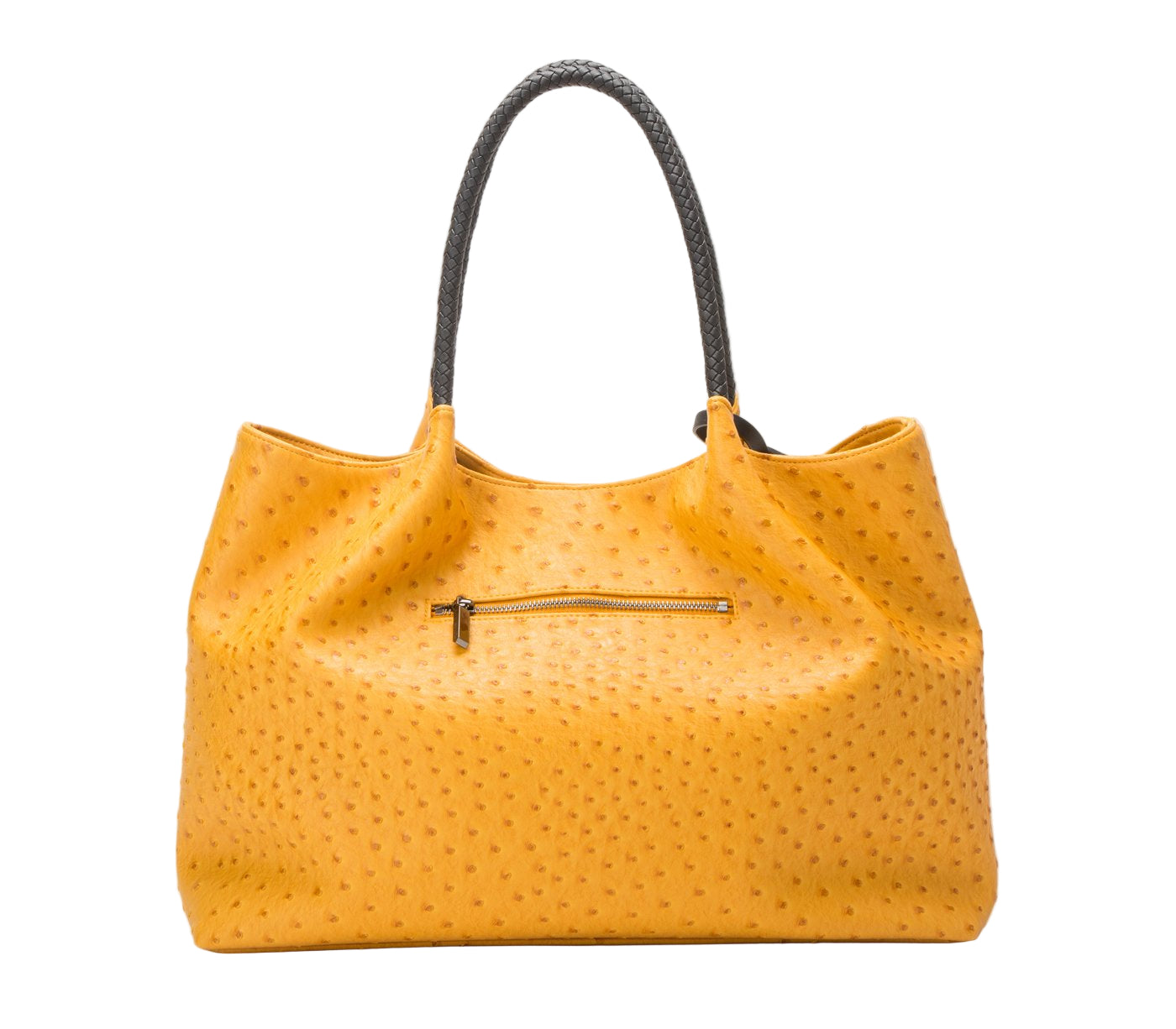 Yellow Vegan Leather Tote Bag