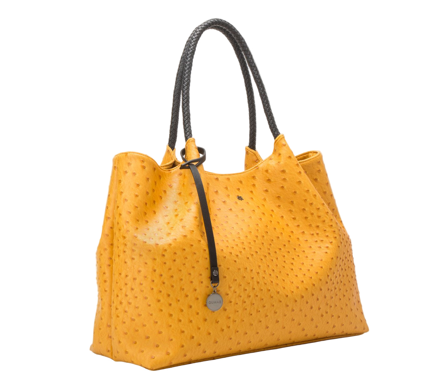 Yellow Vegan Leather Tote Bag