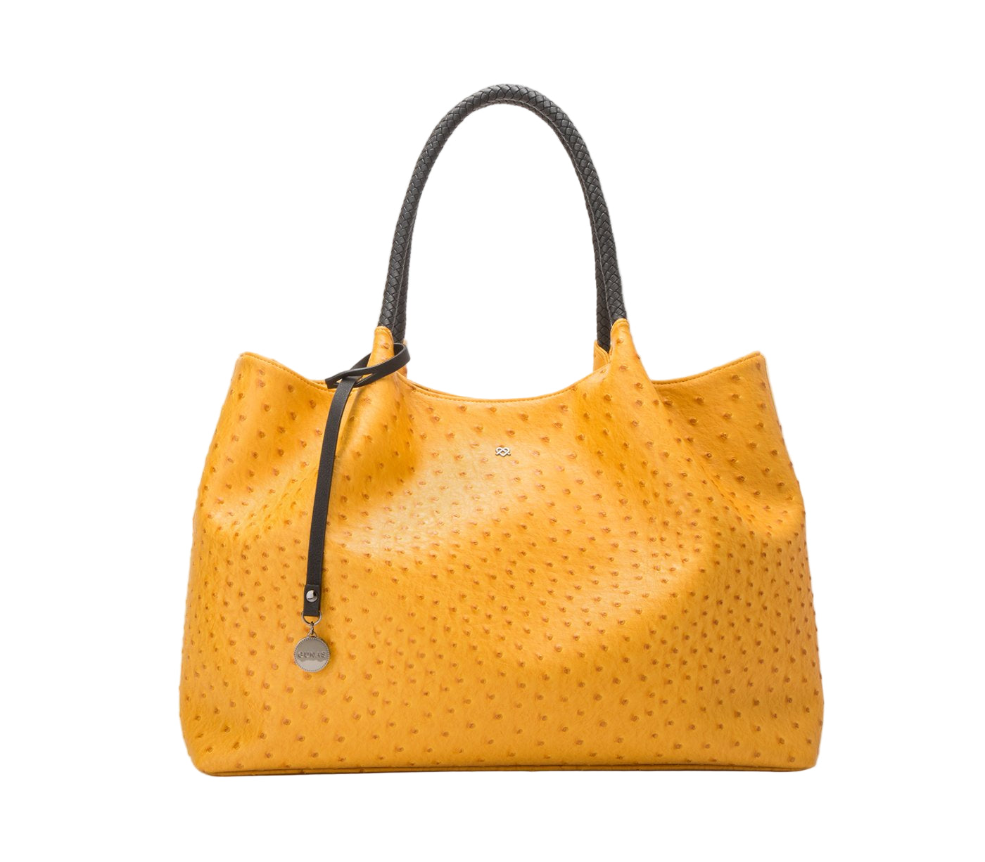 Yellow Vegan Leather Tote Bag